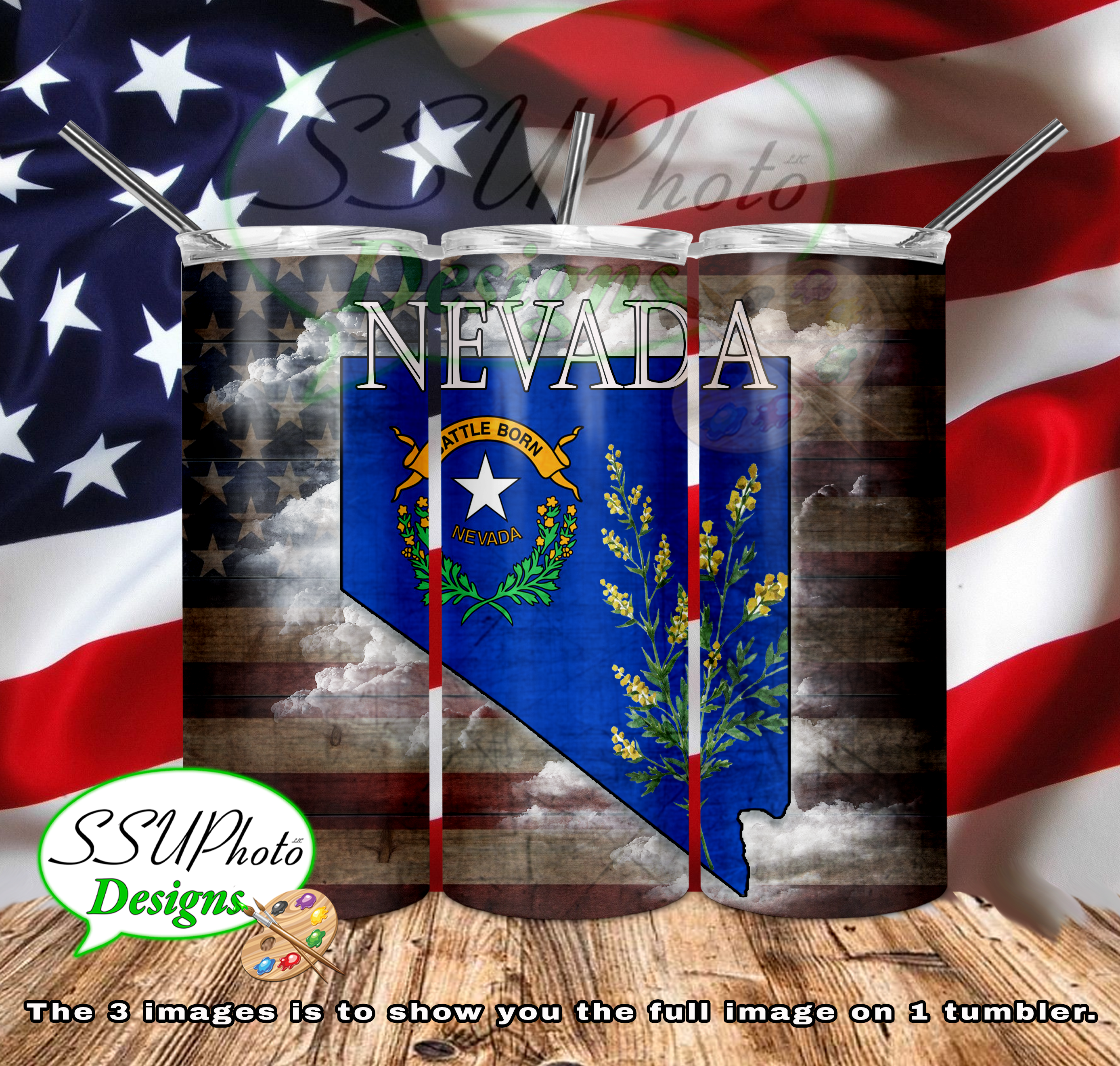 States Collection 20 OZ Skinny TumblerD Digital Design