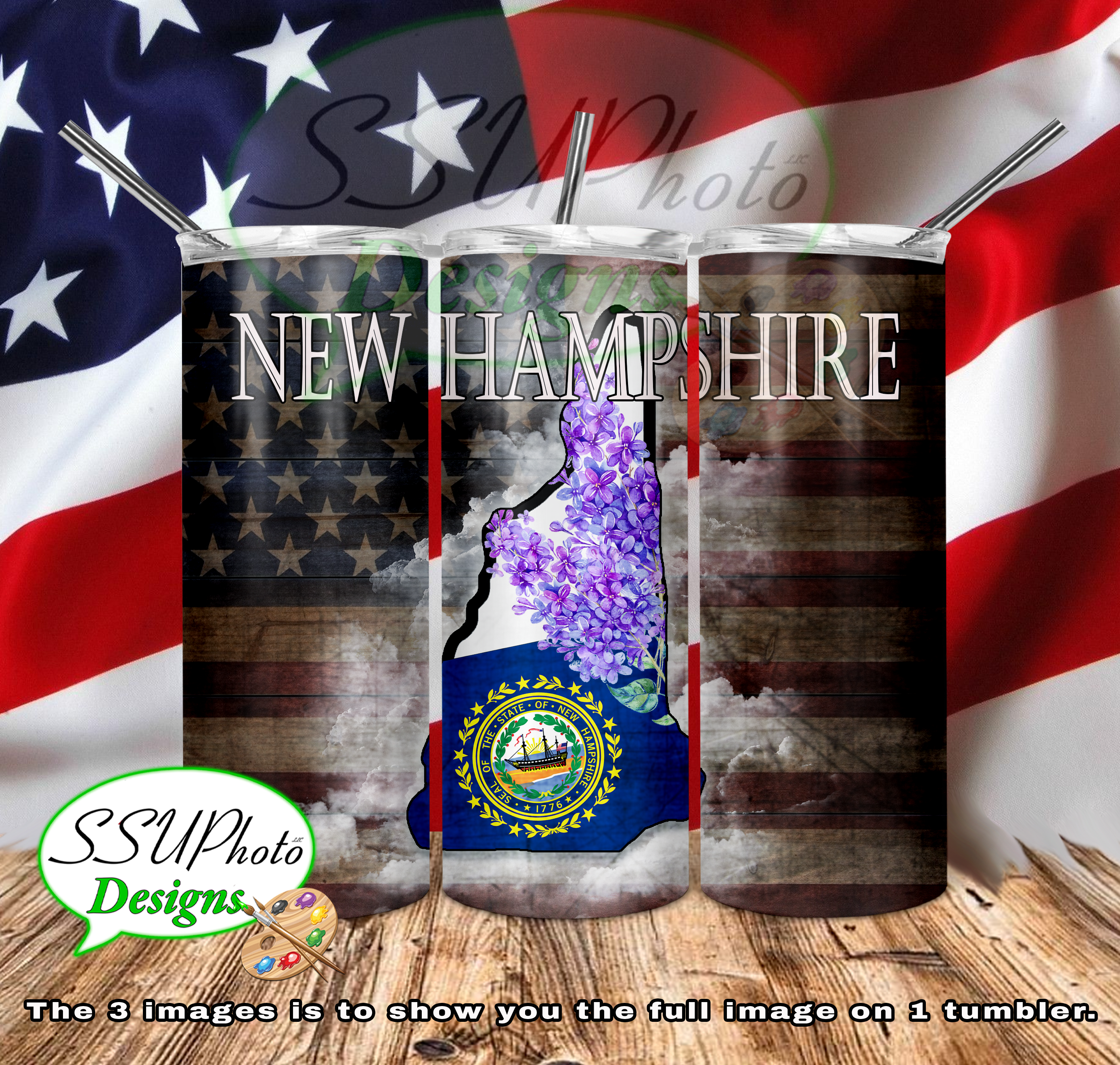 States Collection 20 OZ Skinny TumblerD Digital Design