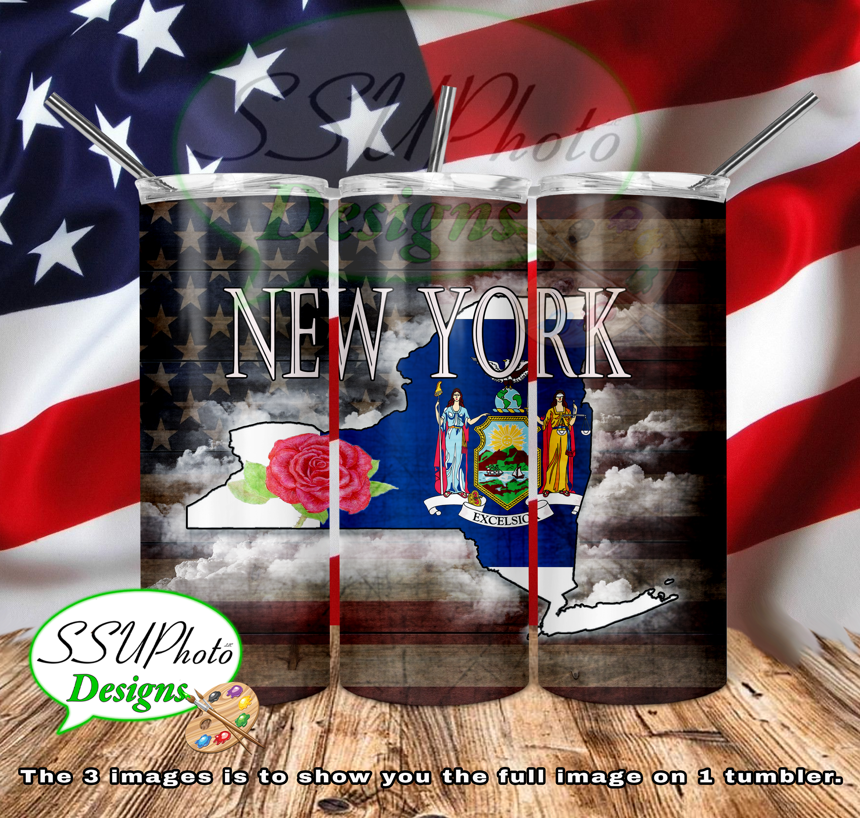 States Collection 20 OZ Skinny TumblerD Digital Design