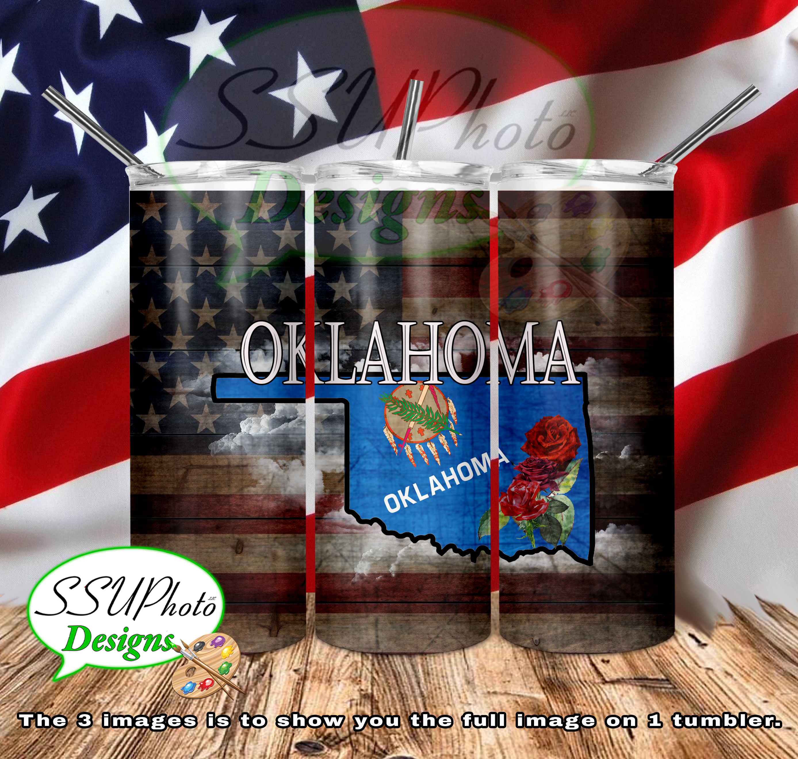 States Collection 20 OZ Skinny TumblerD Digital Design