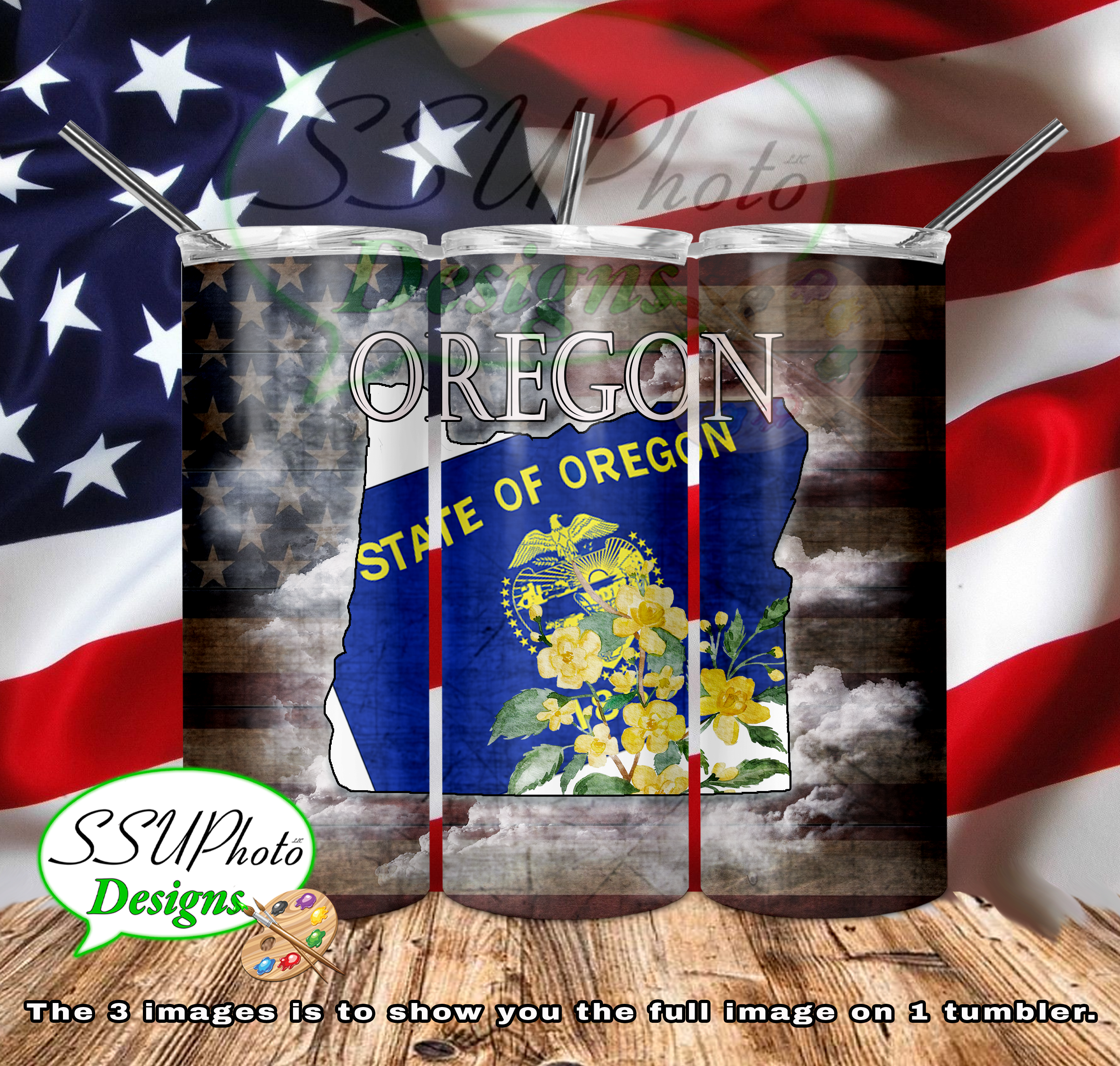 States Collection 20 OZ Skinny TumblerD Digital Design