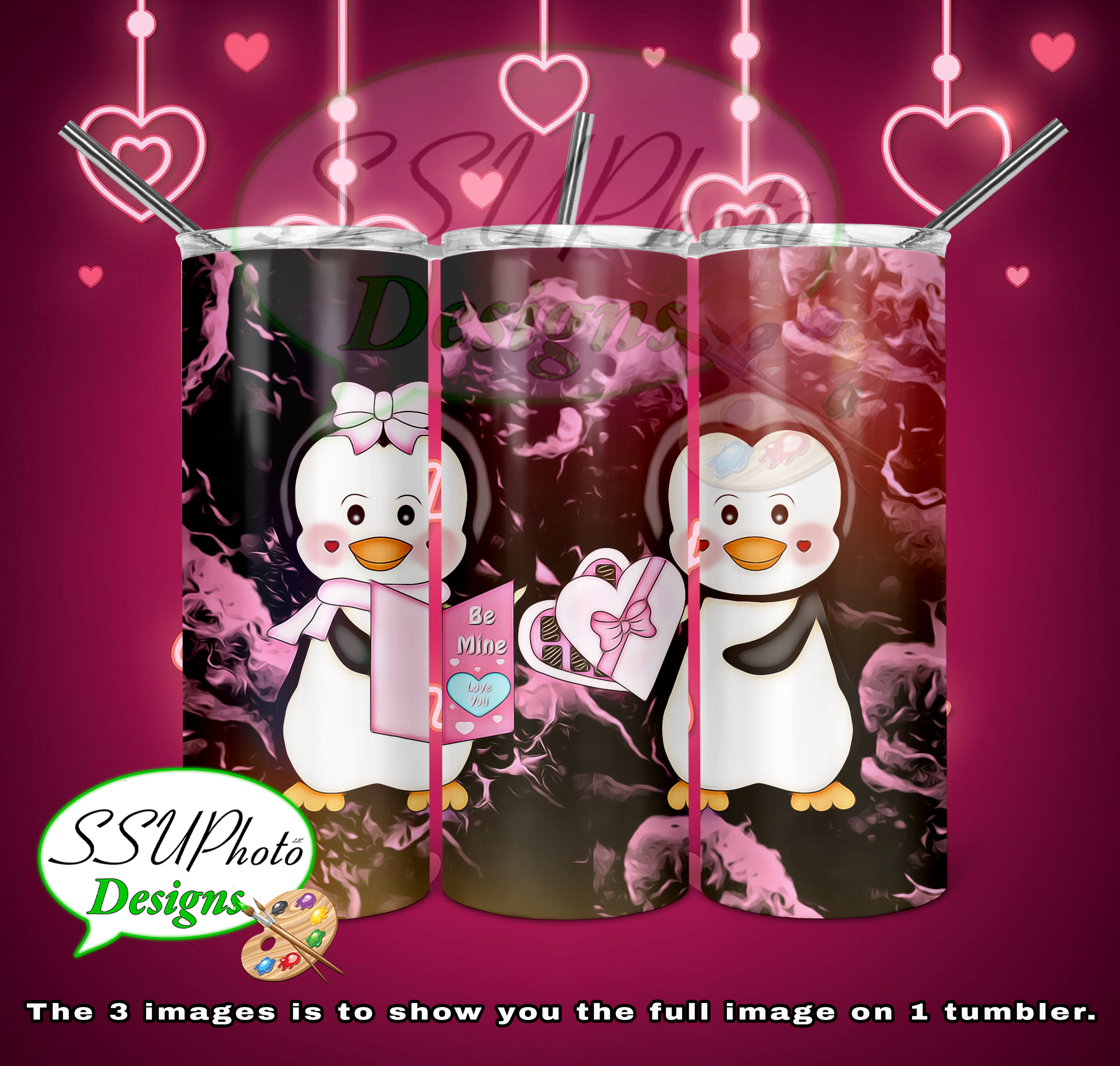Valentine's Animal Collection 20 OZ Skinny TumblerD Digital Design