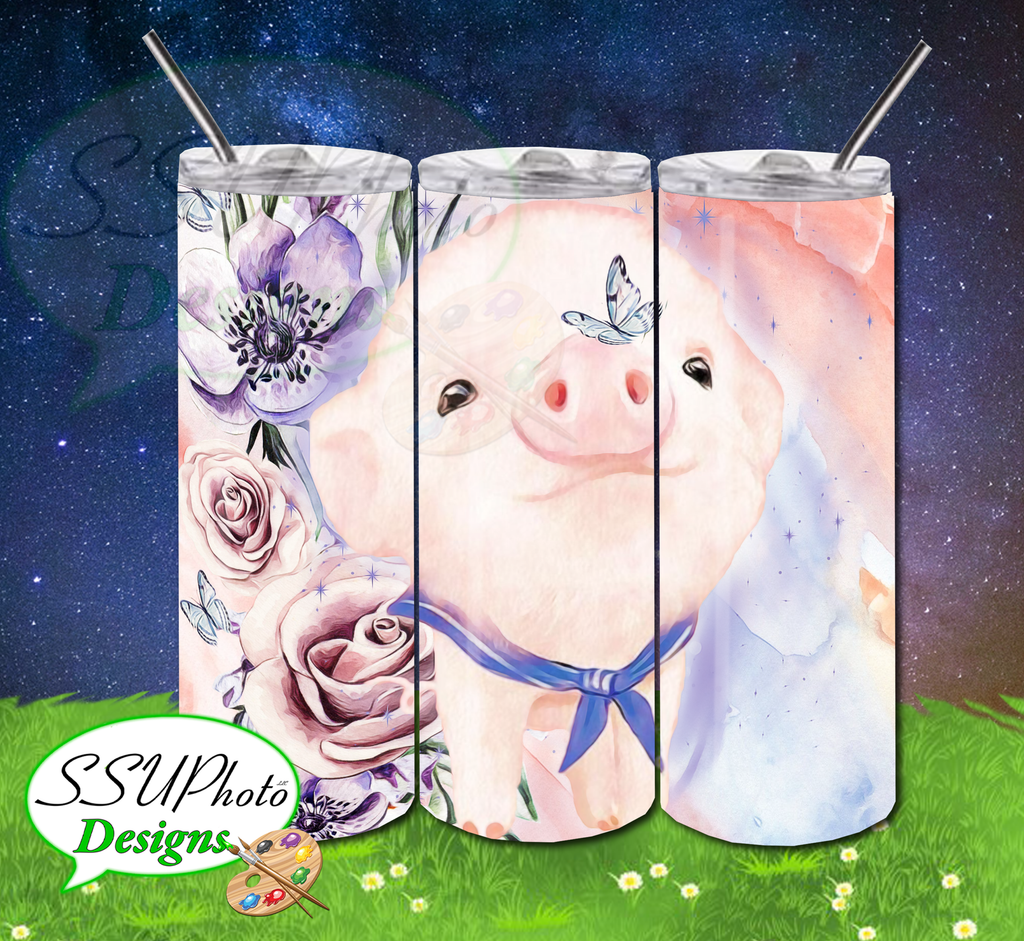 Pig Collection 20 OZ Skinny TumblerD Digital Design