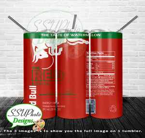 Red Bull Collection 20 OZ Skinny TumblerD Digital Design