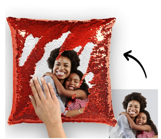 16"x 16" Hidden Message photo Sequin pillowcases