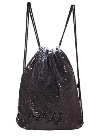 Drawstring personalized photo sequin bags