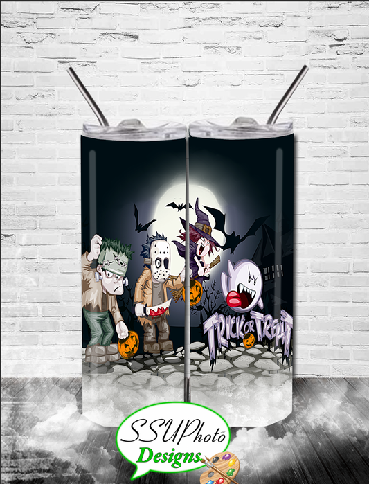 Trick or Treat  20 OZ Skinny Tapered TumblerD Digital Design