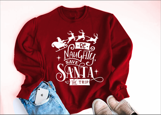 Be naughty, Save Santa the Trip Sweater