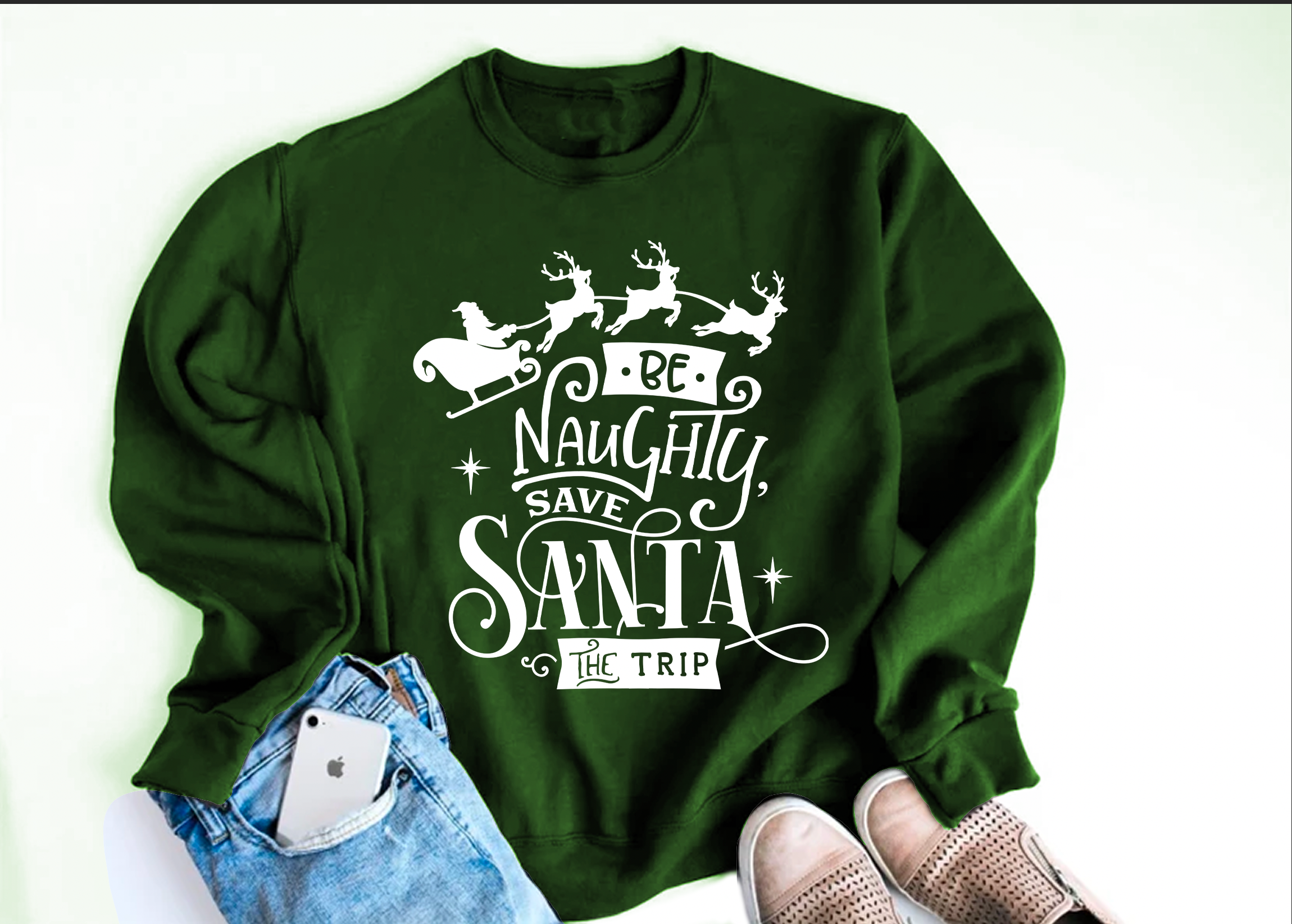 Be naughty, Save Santa the Trip Sweater