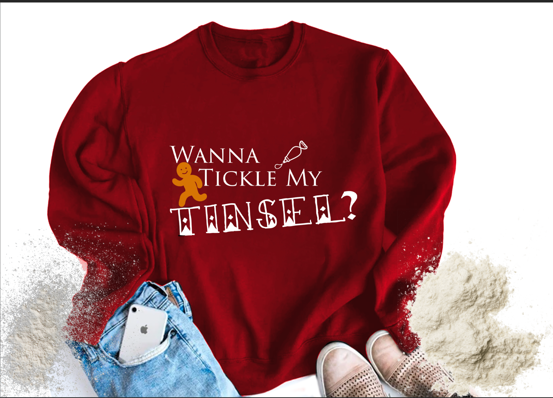 Wanna Tickle my Tinsel Winter Sweater