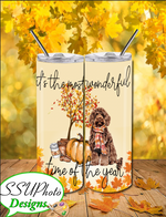Most wonderful time of year Fall with a Doodle Tumbler
