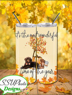 Most wonderful time of year Fall with a Doodle Tumbler