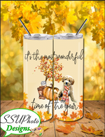 Most wonderful time of year Fall with a Doodle Tumbler