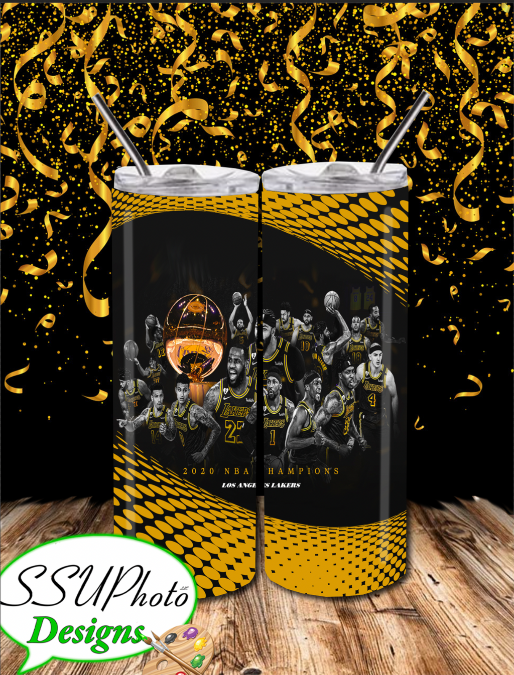 LA lakers 2020 20 OZ Skinny Tumblerstraight  Digital Design