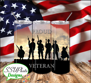 America Digital Design 20 OZ Skinny Tumbler