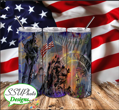 America Digital Design 20 OZ Skinny Tumbler