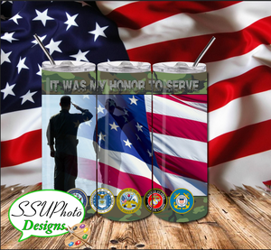 America Digital Design 20 OZ Skinny Tumbler