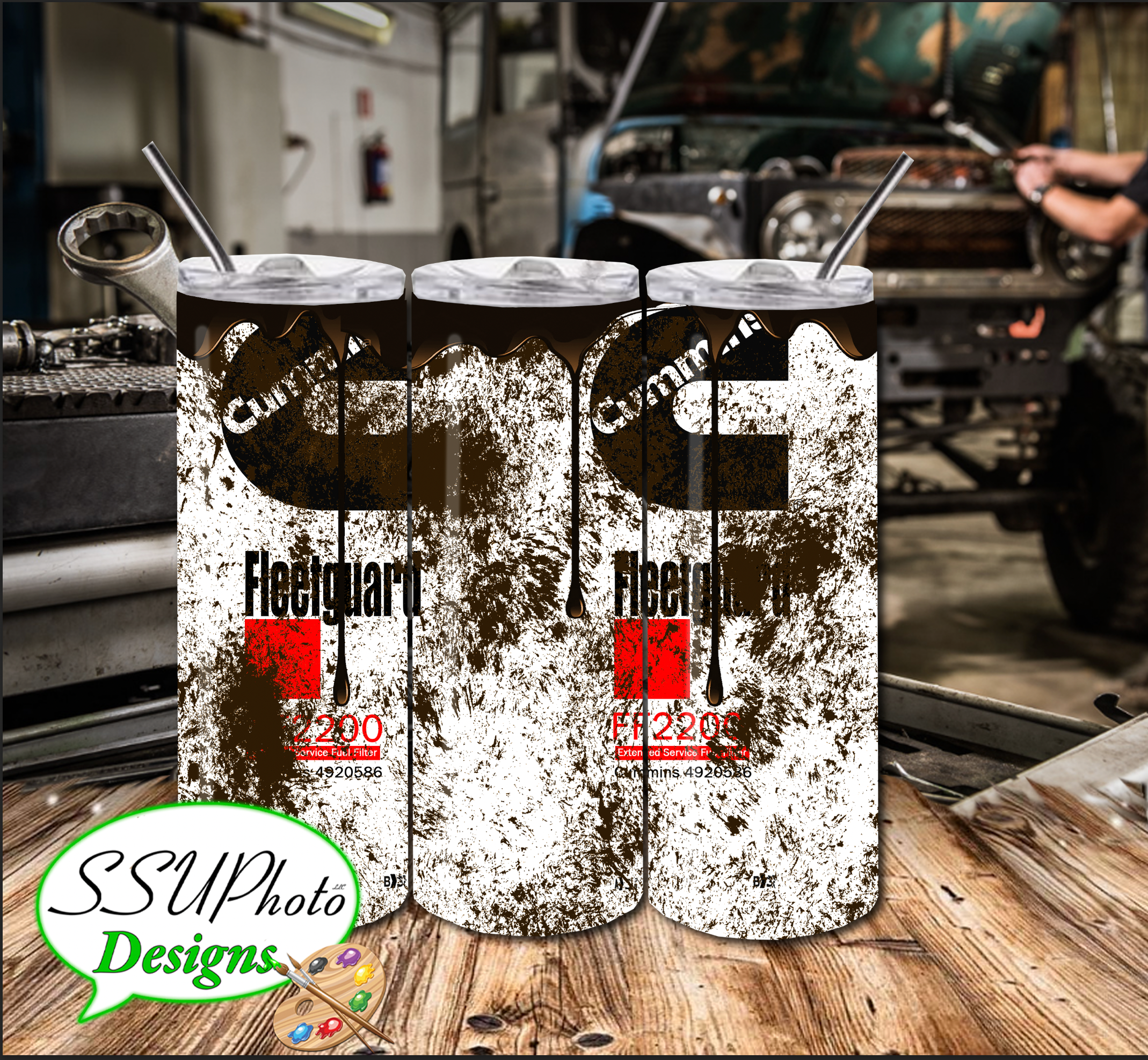 Gearhead1 20 OZ Skinny  collection Digital Design