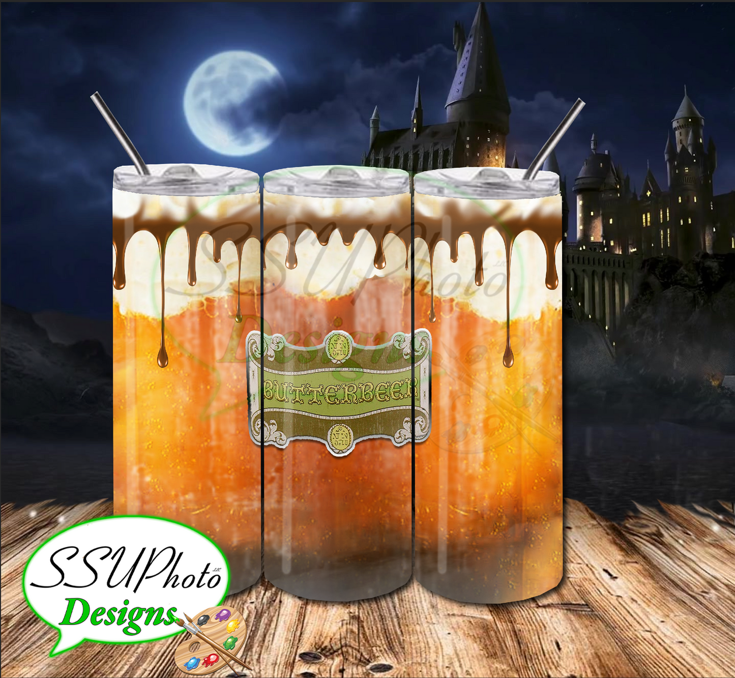 Butter beer  20 OZ Skinny TumblerD Digital Design