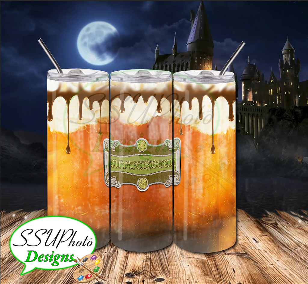 Butter beer  20 OZ Skinny TumblerD Digital Design