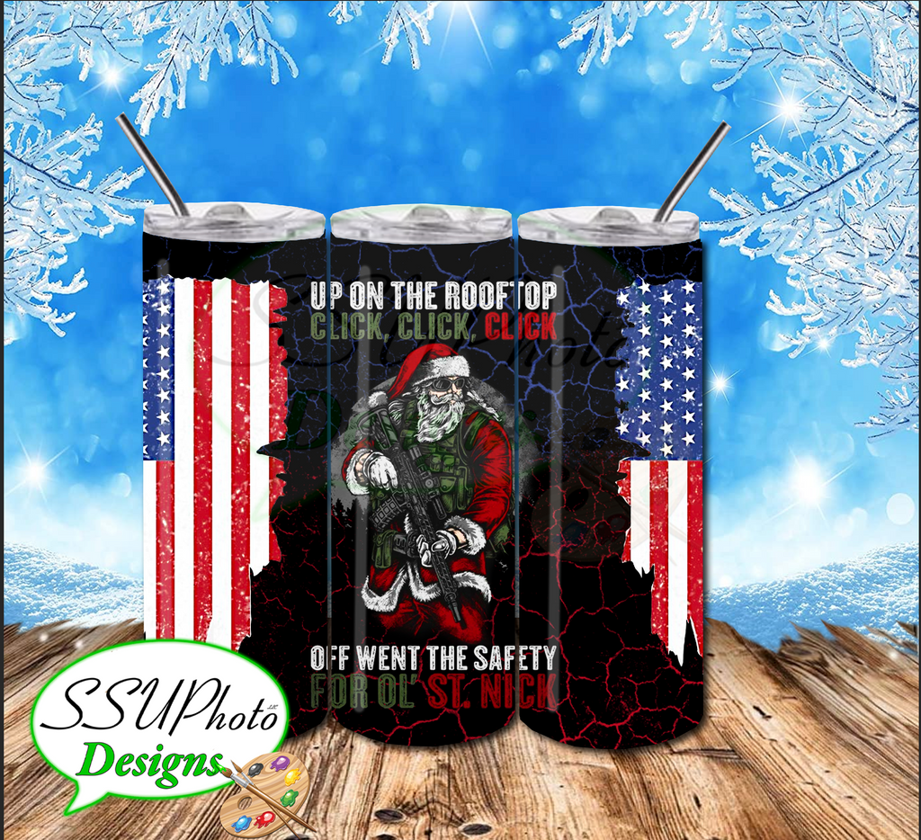 CliclClickClick on house top 20 OZ Skinny Tumbler straight  Digital Design