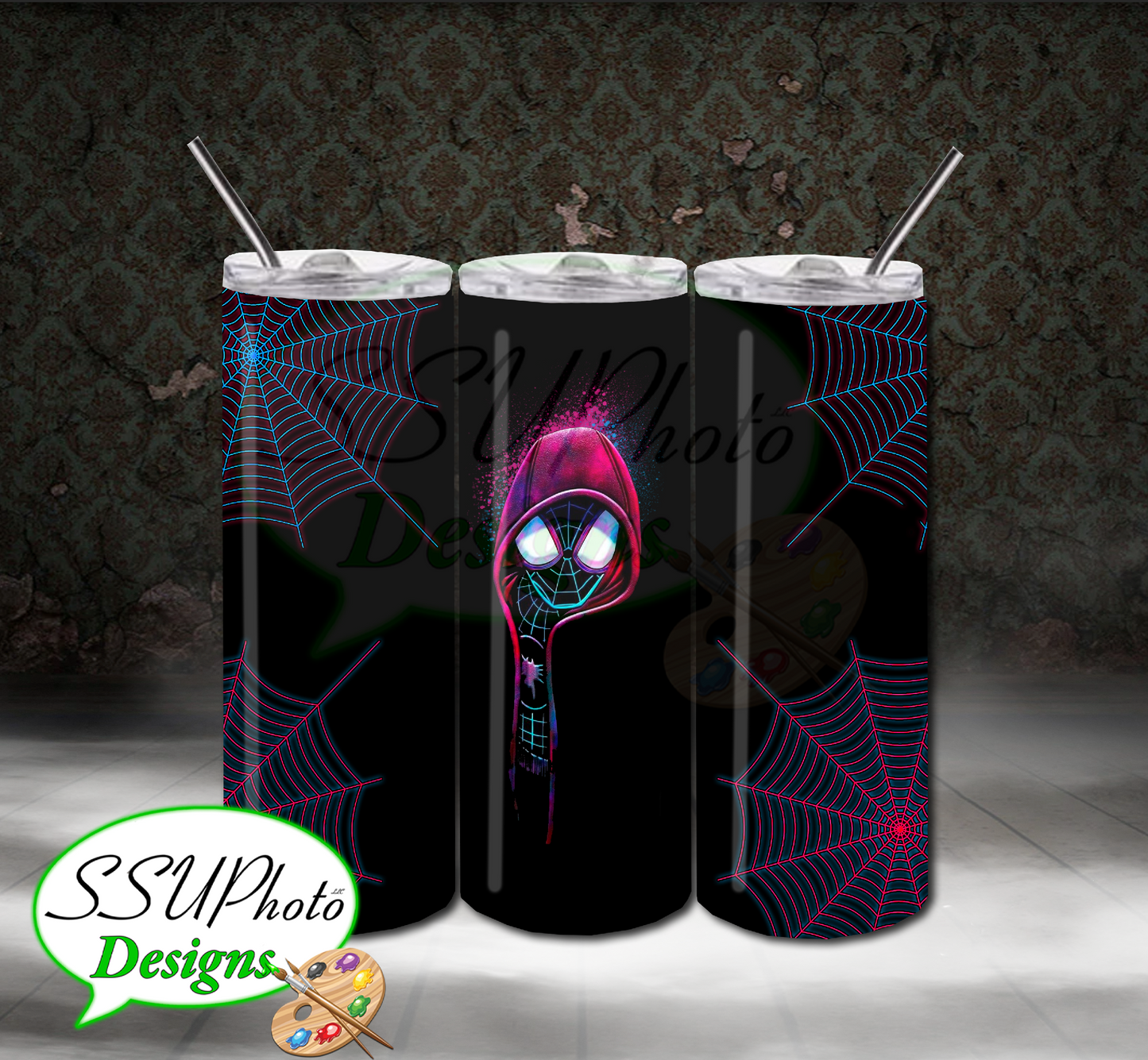 Neon Spiderman Tumbler
