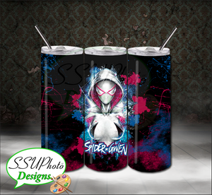 Spider Gwen2 20 OZ Skinny TumblerD Digital Design