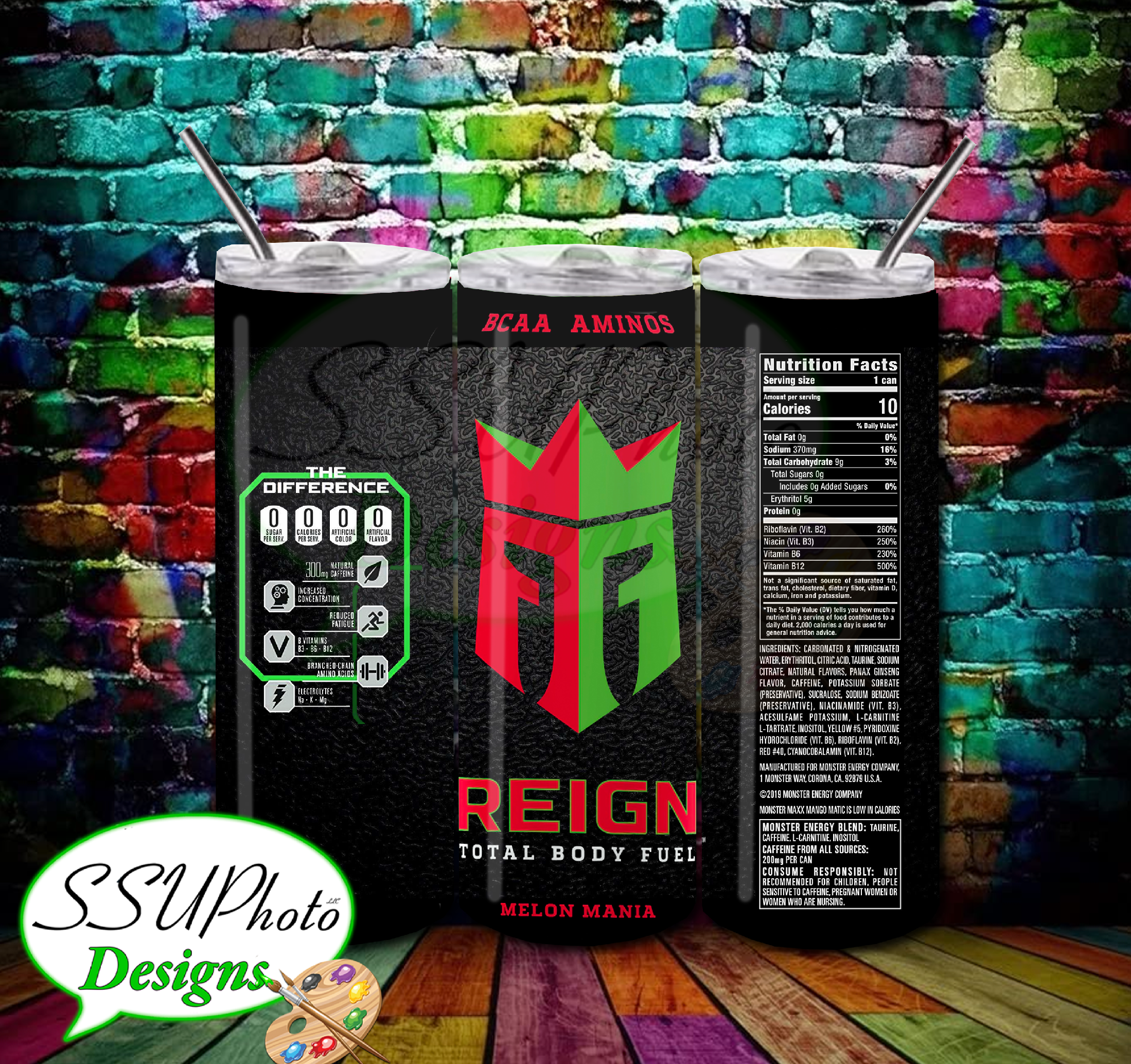 Reign Energy Drink (4) Skinny TumblerD Digital Design