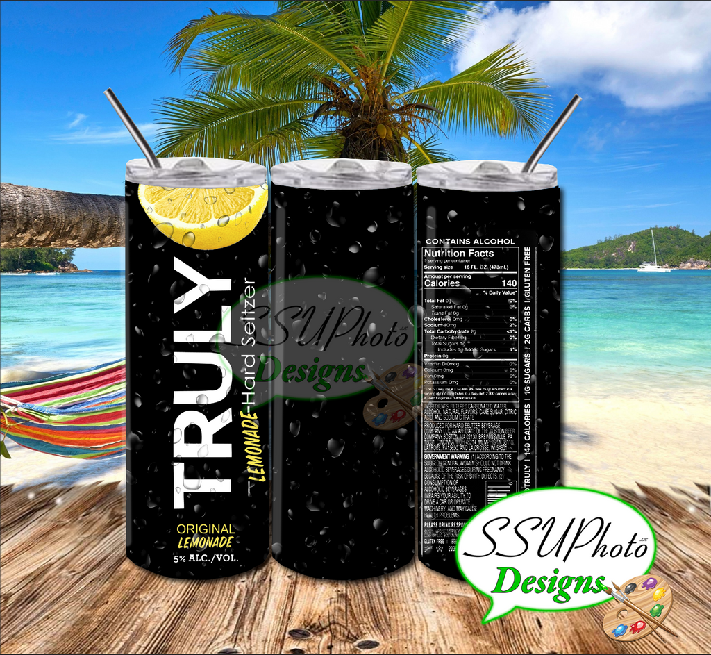 Truly 20 OZ Skinny Tumbler straight  Digital Design