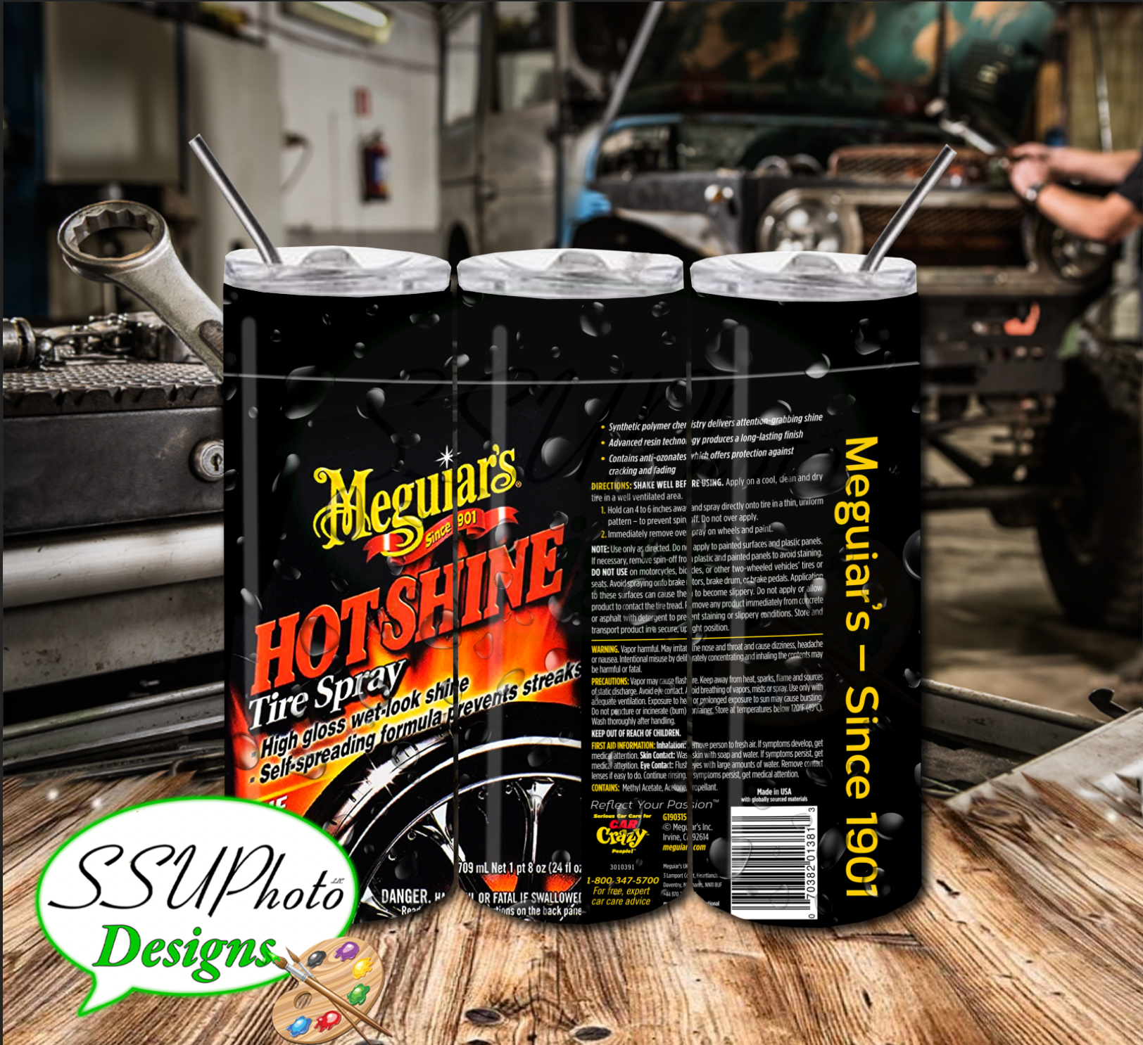 Gear Head 2 Skinny Tumbler straight  Digital Design