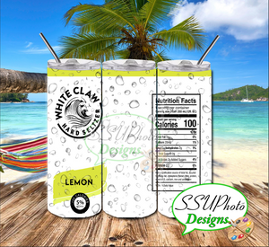 W Claw  Seltzer Collection 20 OZ Skinny Tumbler Straight Digital