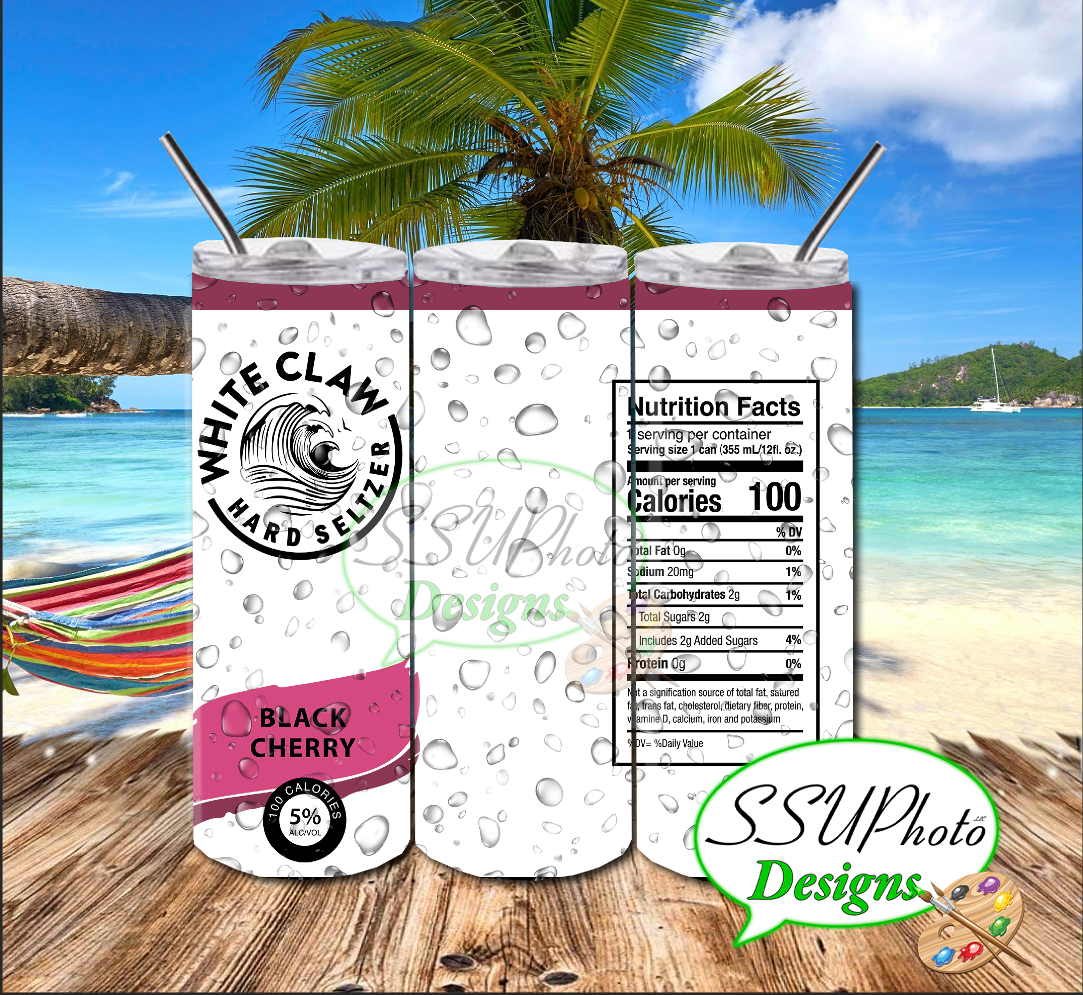 W Claw  Seltzer Collection 20 OZ Skinny Tumbler Straight Digital