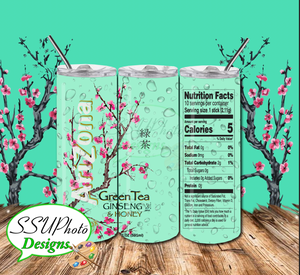 Arizona Green Tea 20 OZ Skinny Tumbler Straight Digital