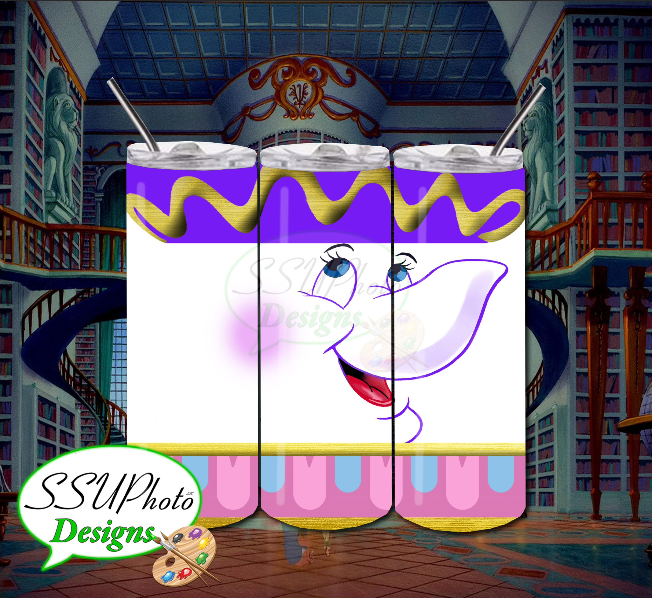 Mrs Potts BB 20 OZ Skinny Tumbler Straight Digital