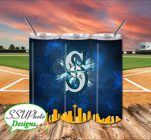 Seattle Mariners  Digital 20 OZ Skinny Tumbler