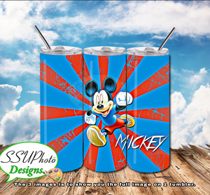 Mickey1 all Digital Design 20 OZ Skinny Tumbler