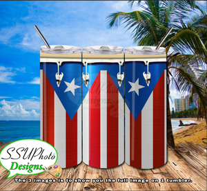 Puerto Rico Dums Digital Design 20 OZ Skinny Tumbler