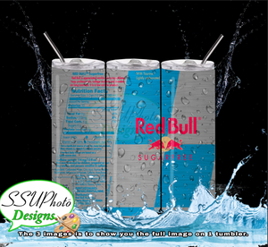 Red Bull Digital Design 20 OZ Skinny Tumbler