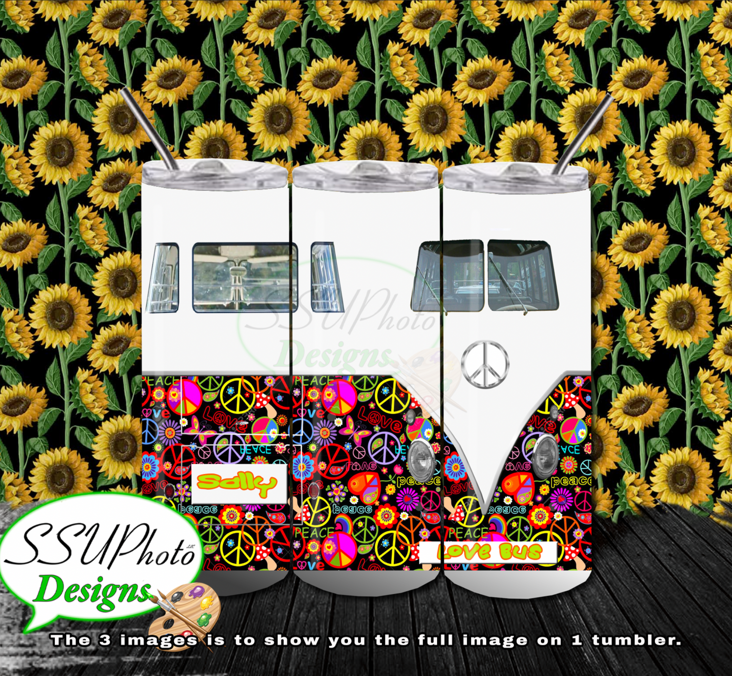 VW Bus Digital Design 20 OZ Skinny Tumbler