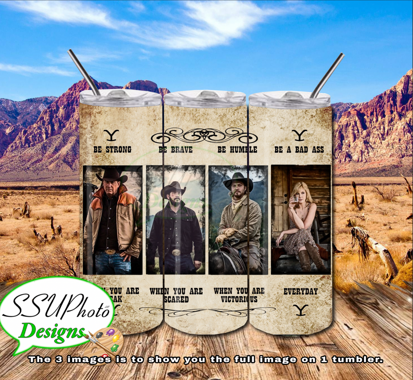 Yellowstone 20 OZ Skinny TumblerD Digital Design