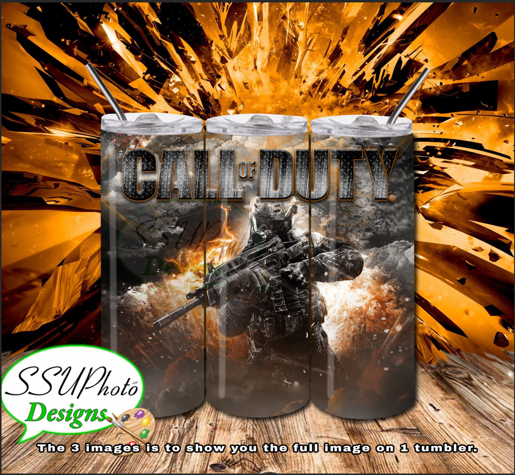 Call of Duty 20 OZ Skinny TumblerD Digital Design
