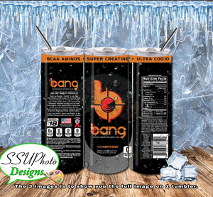 Bang Collection 20 OZ Skinny Tumbler Straight Digital