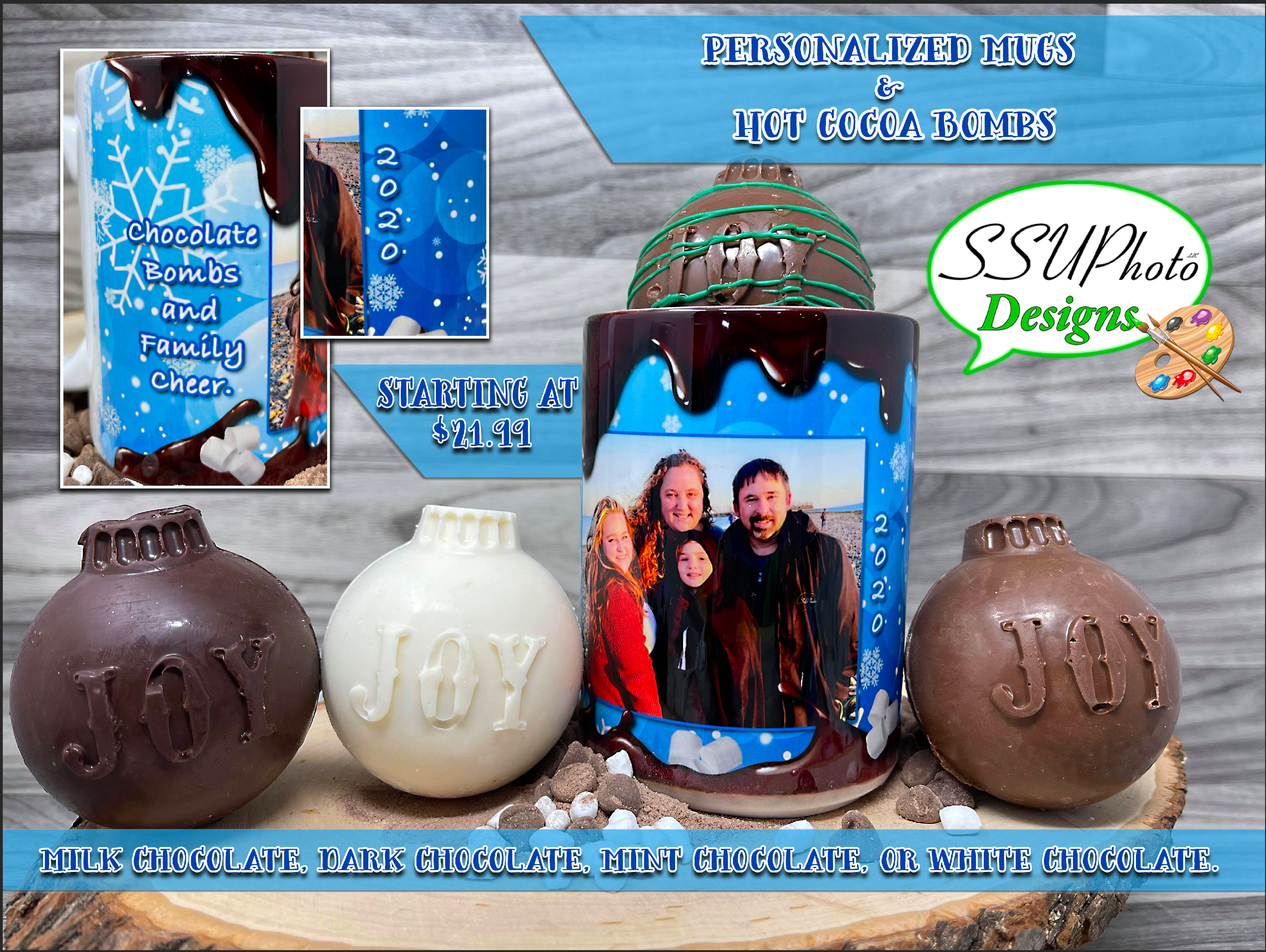 Personalized 15 Oz Hot Cocoa Bomb Mugs