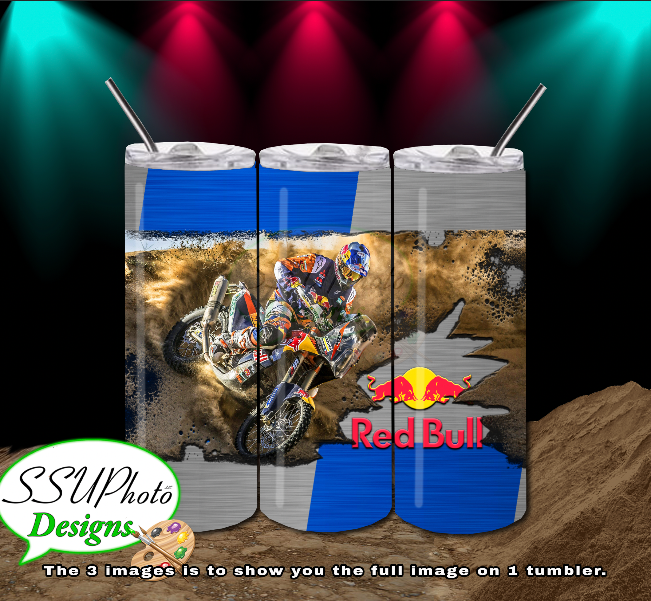 Motocross Collection 1 20 OZ Skinny TumblerD Digital Design