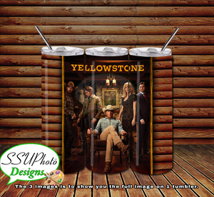 Yellowstone Family 20 OZ Skinny TumblerD Digital Design