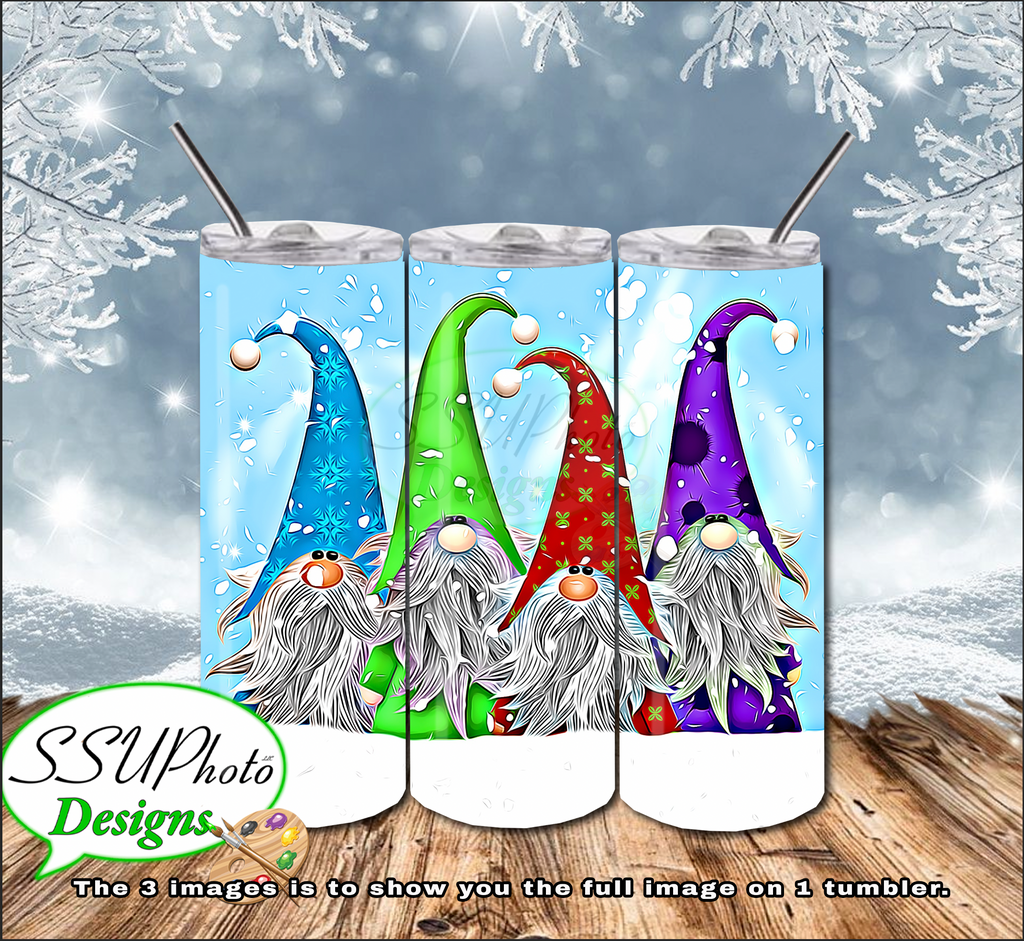 Gnomes2 20 OZ Skinny TumblerD Digital Design