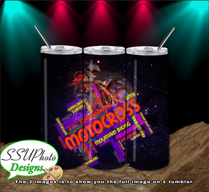 Motocross Collection 1 20 OZ Skinny TumblerD Digital Design