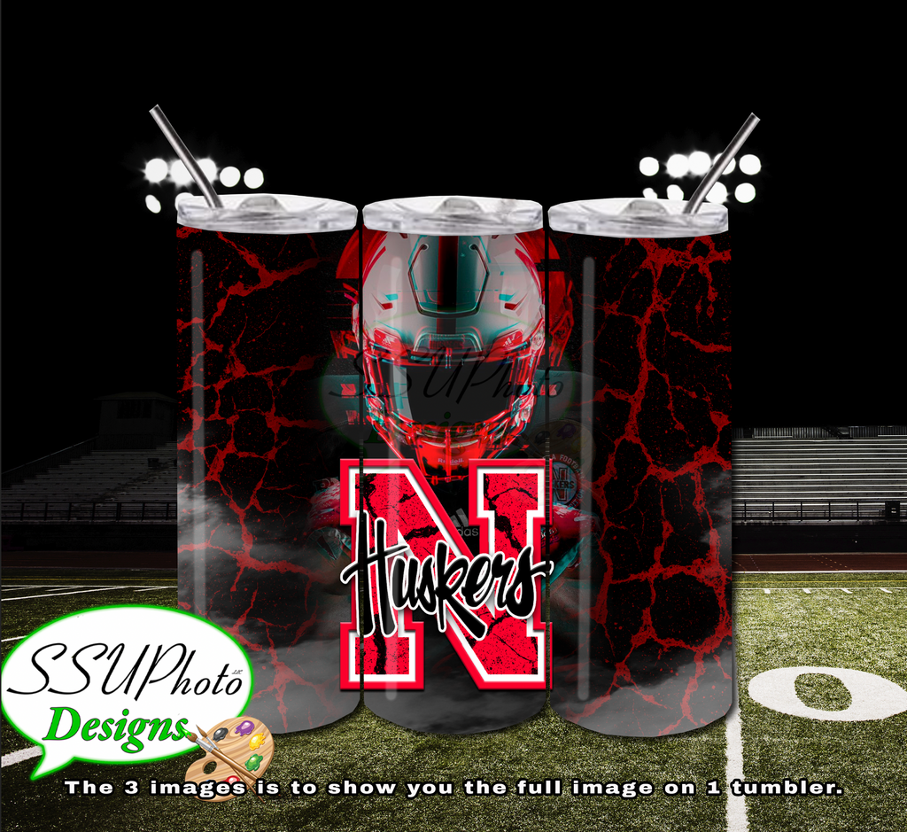 N Huskers 20 OZ Skinny TumblerD Digital Design