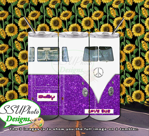 VW Bus Digital Design 20 OZ Skinny Tumbler