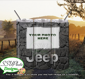 Jeep Add Photo 20 OZ Skinny TumblerD Digital Design